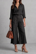 Eva – Soft linen finish – Wide-leg co-ord set