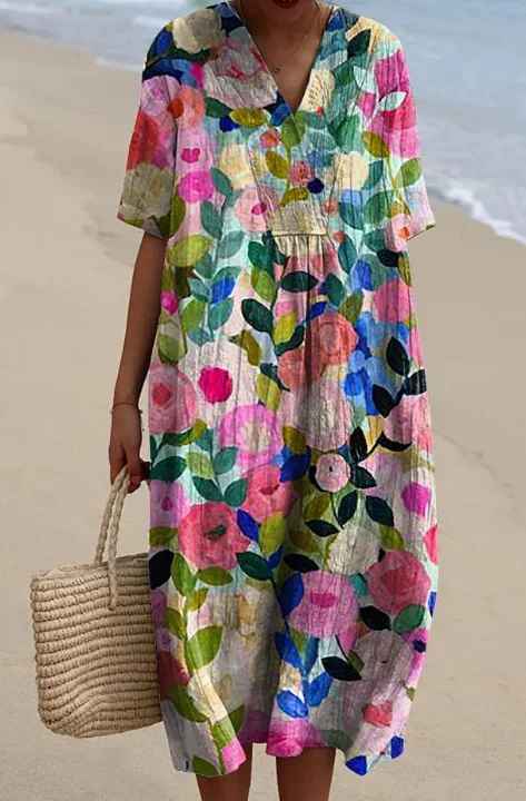 Merel | Vintage Floral Maxi Dress