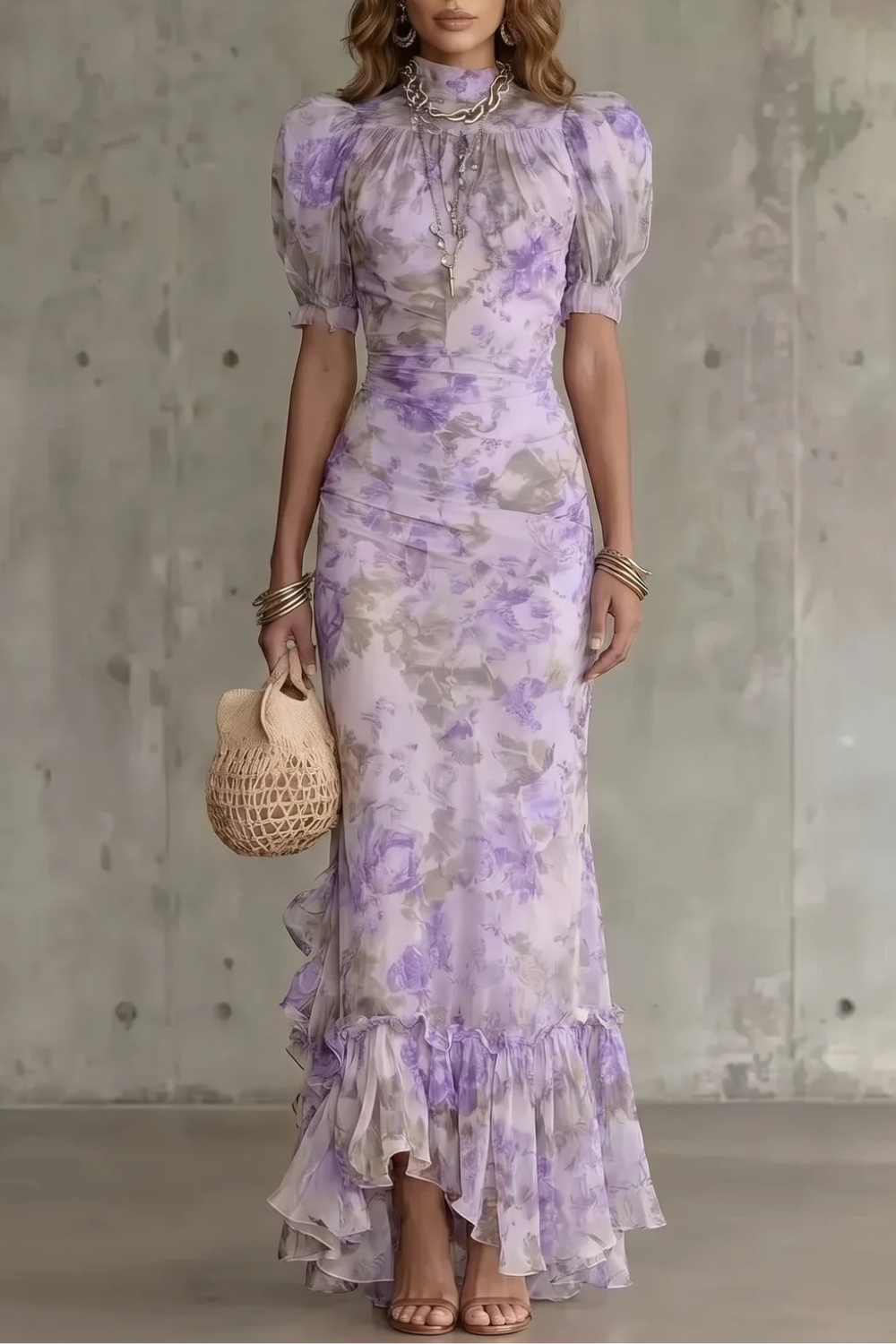 Roos – Romantic floral silhouette – Maxi dress