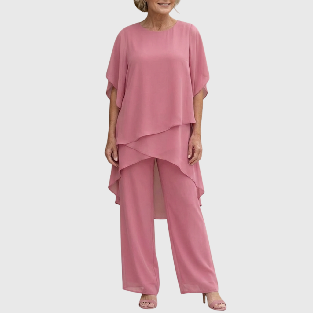 Linda | Draped Palazzo Pants Set
