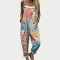 Comfortable Printed Overalls