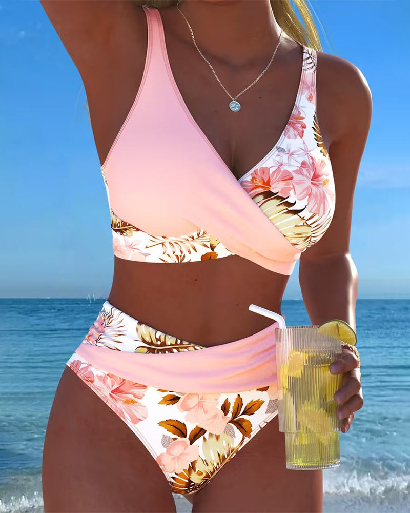 Hinari | High-Waisted Floral Bikini Set