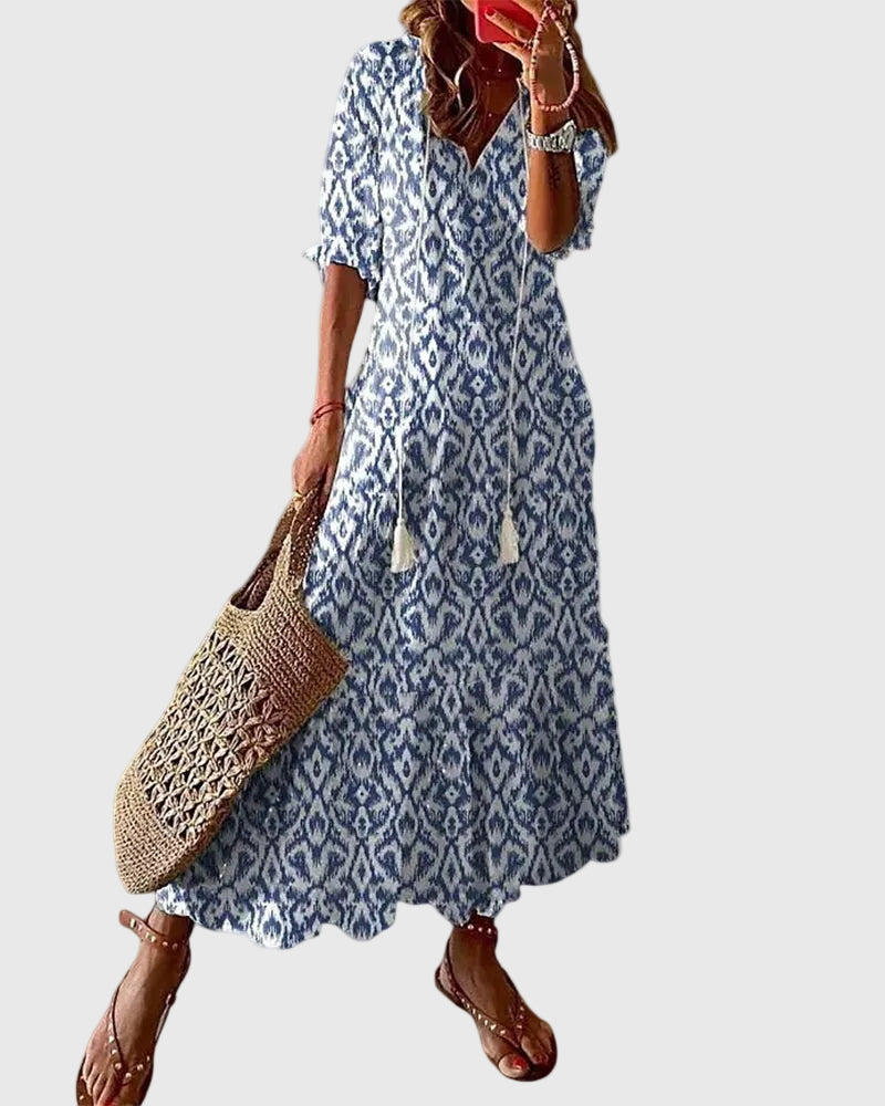Janet | Boho Vintage Summer Maxi Dress