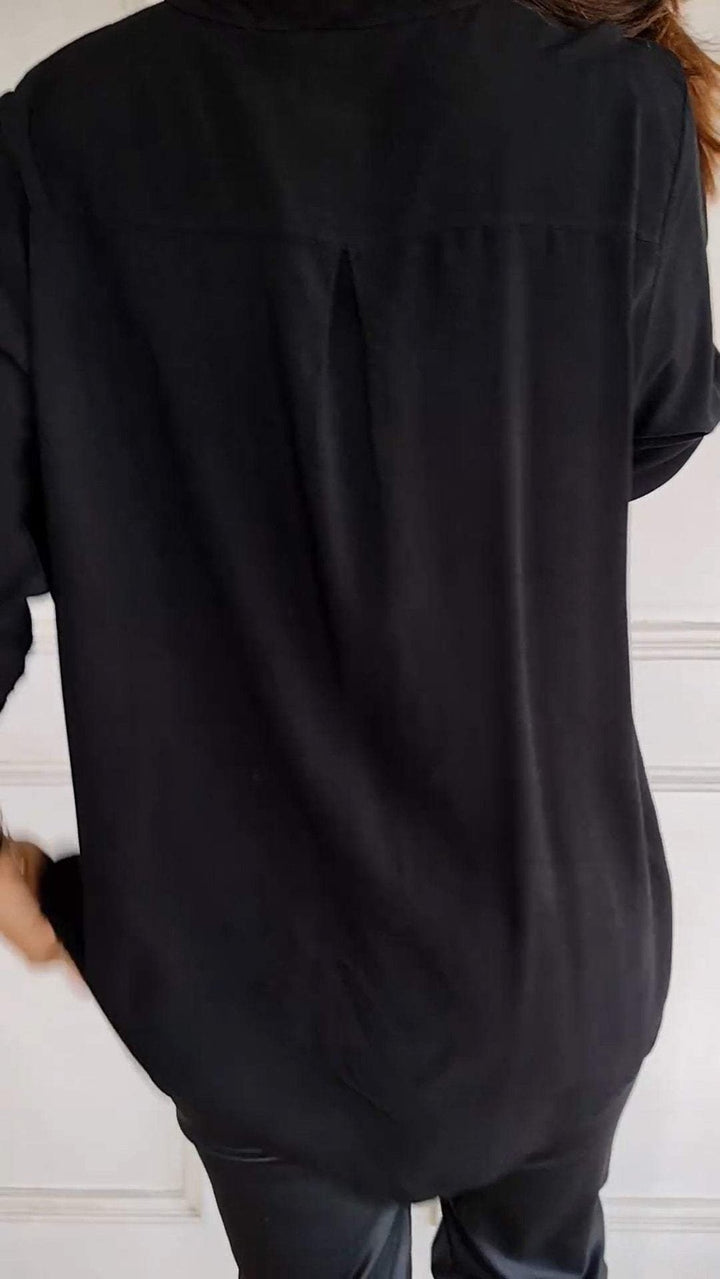 COTTON V™ | V-Neck Mid-Sleeve Casual Top