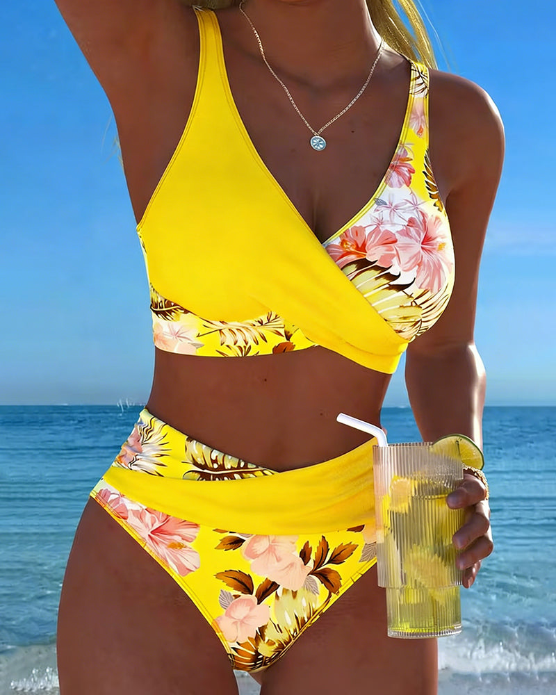 Hinari | High-Waisted Floral Bikini Set
