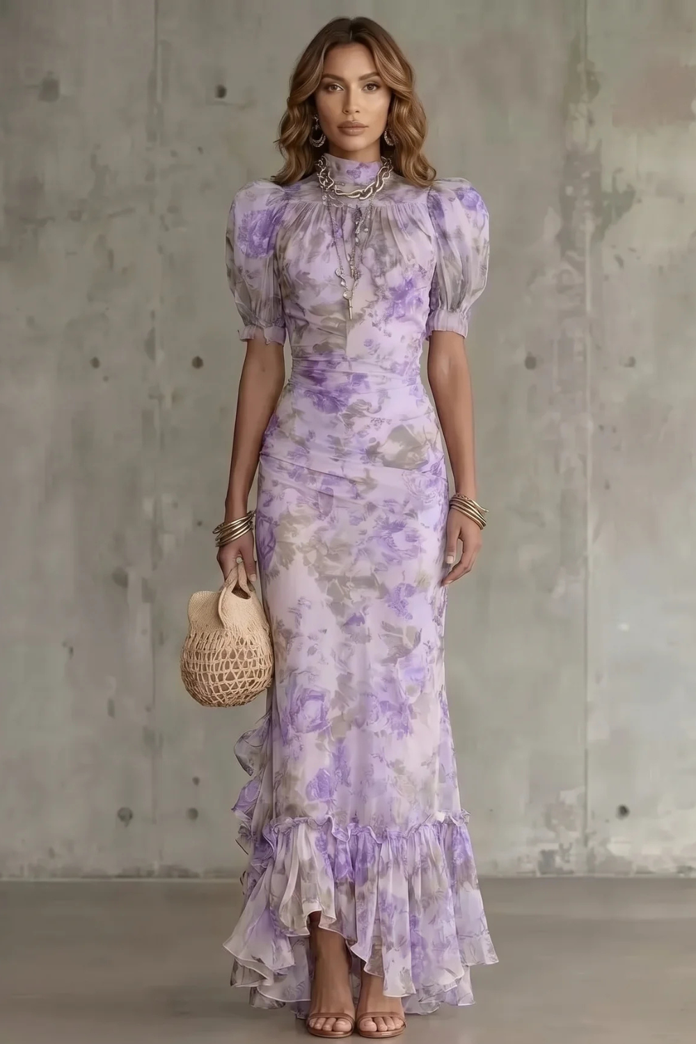 Roos – Romantic floral silhouette – Maxi dress