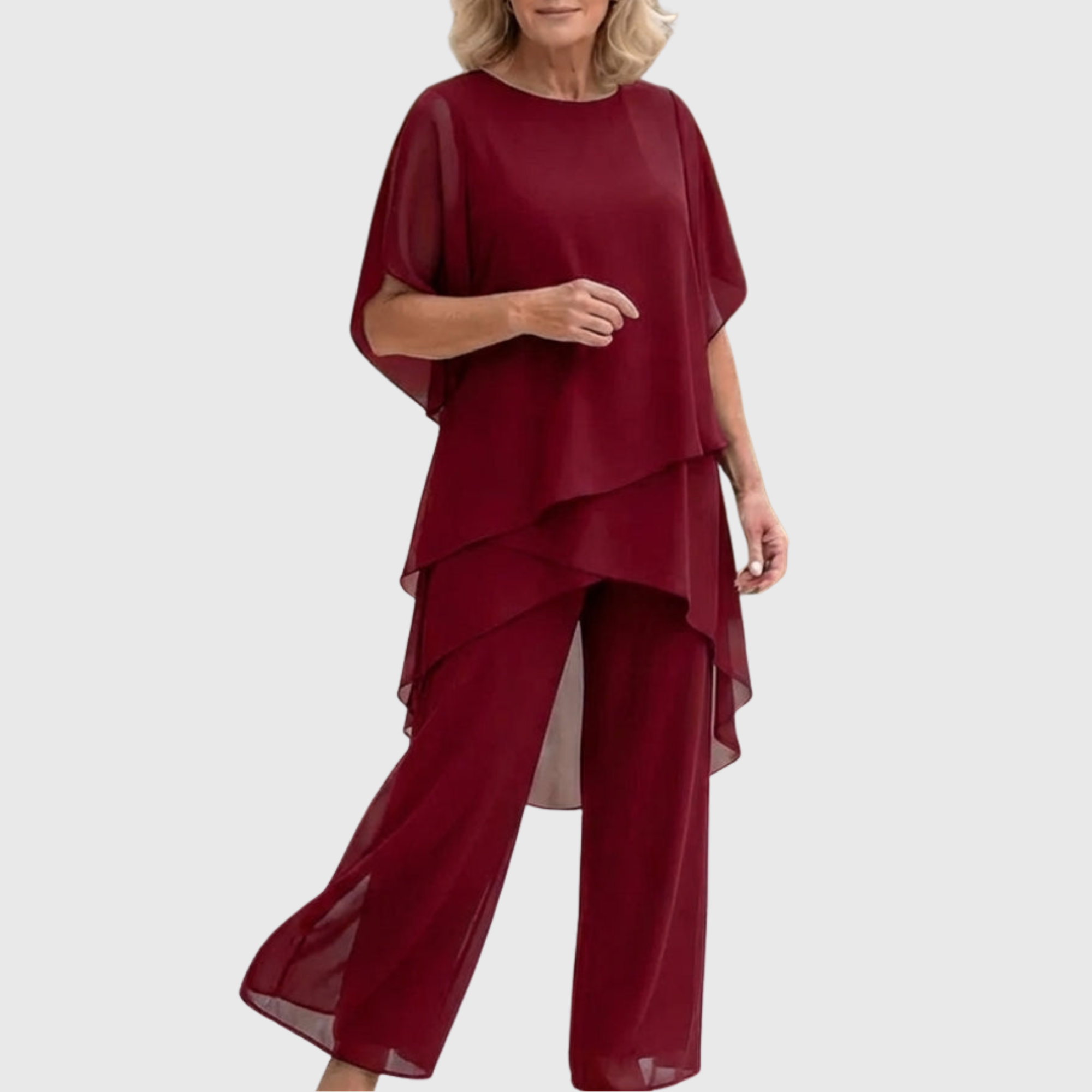 Linda | Draped Palazzo Pants Set