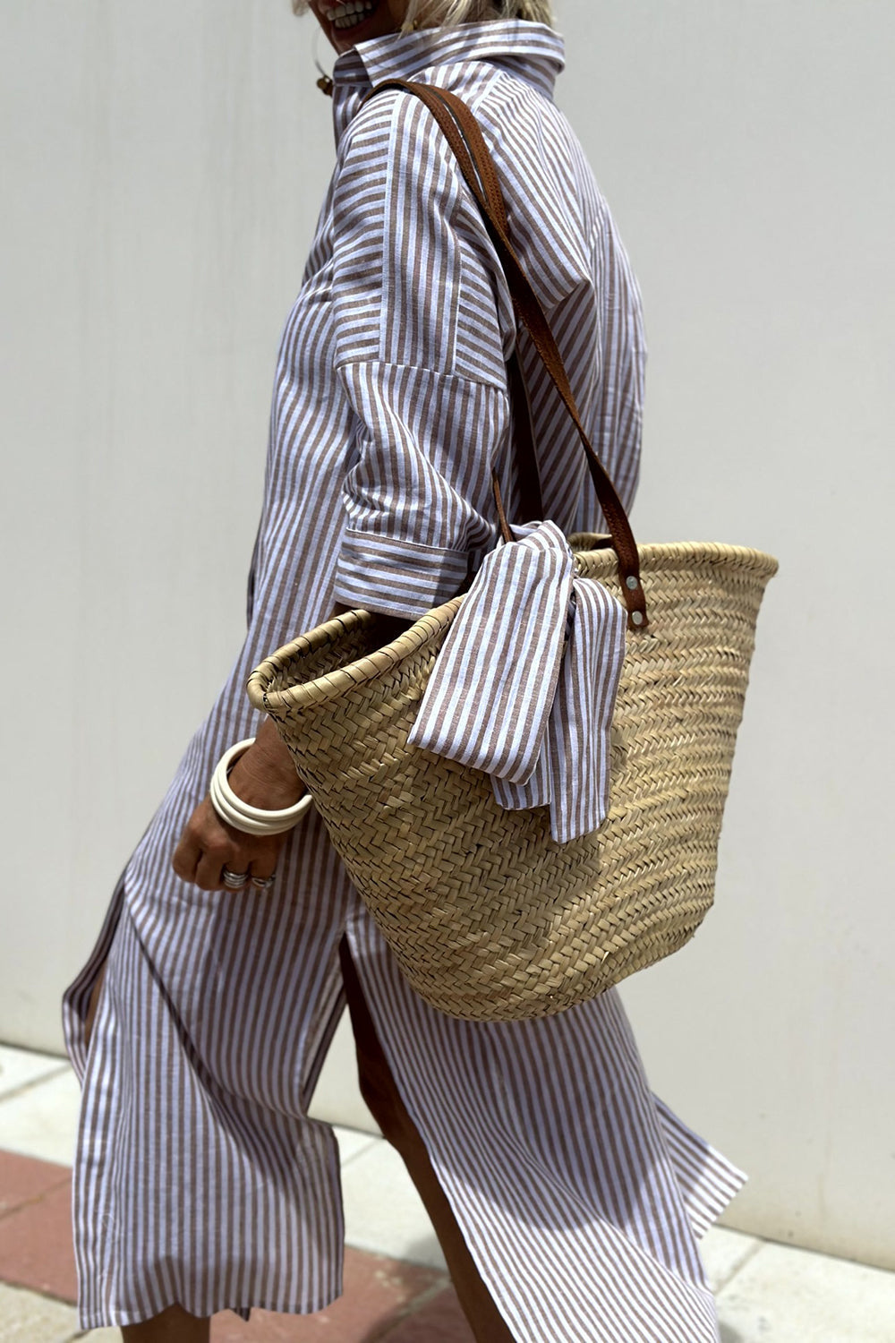 Gillian | Timeless Striped Shirt Dress with Elegant Comfort