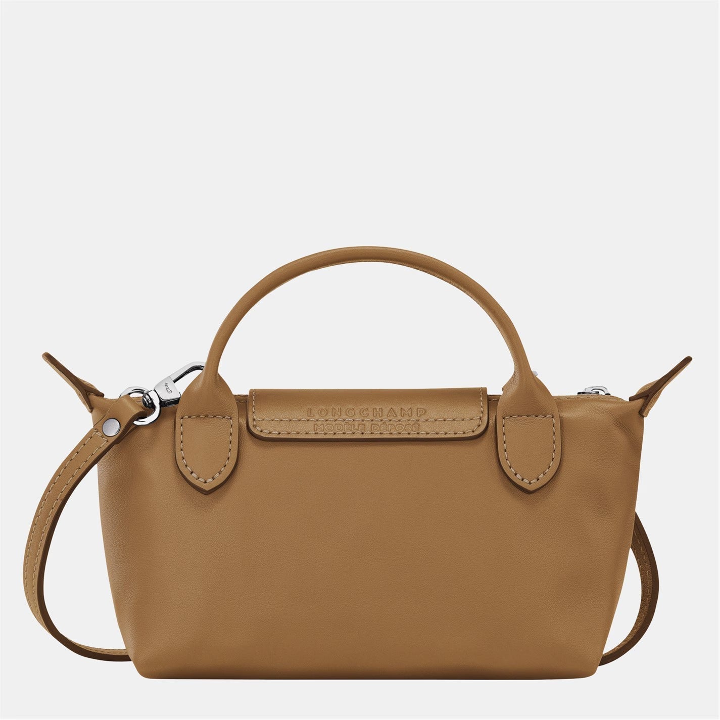 Mini Leather Crossbody Bag - Brown