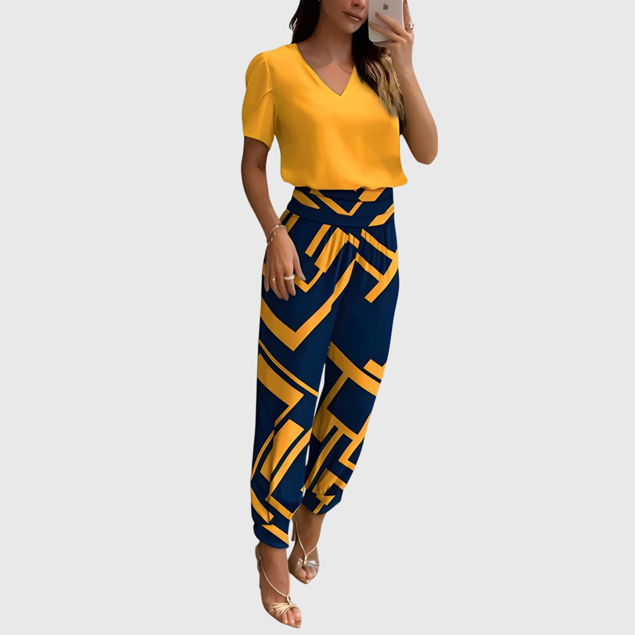 Jennifer™ | Chic Blouse and Pants Ensemble