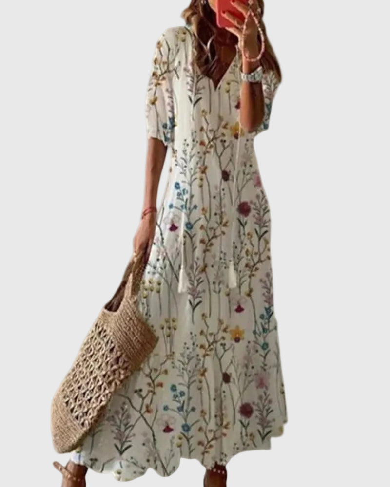 Janet | Boho Vintage Summer Maxi Dress
