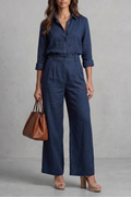 Eva – Soft linen finish – Wide-leg co-ord set