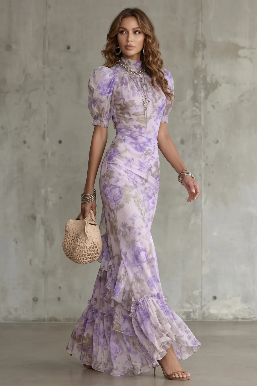 Roos – Romantic floral silhouette – Maxi dress