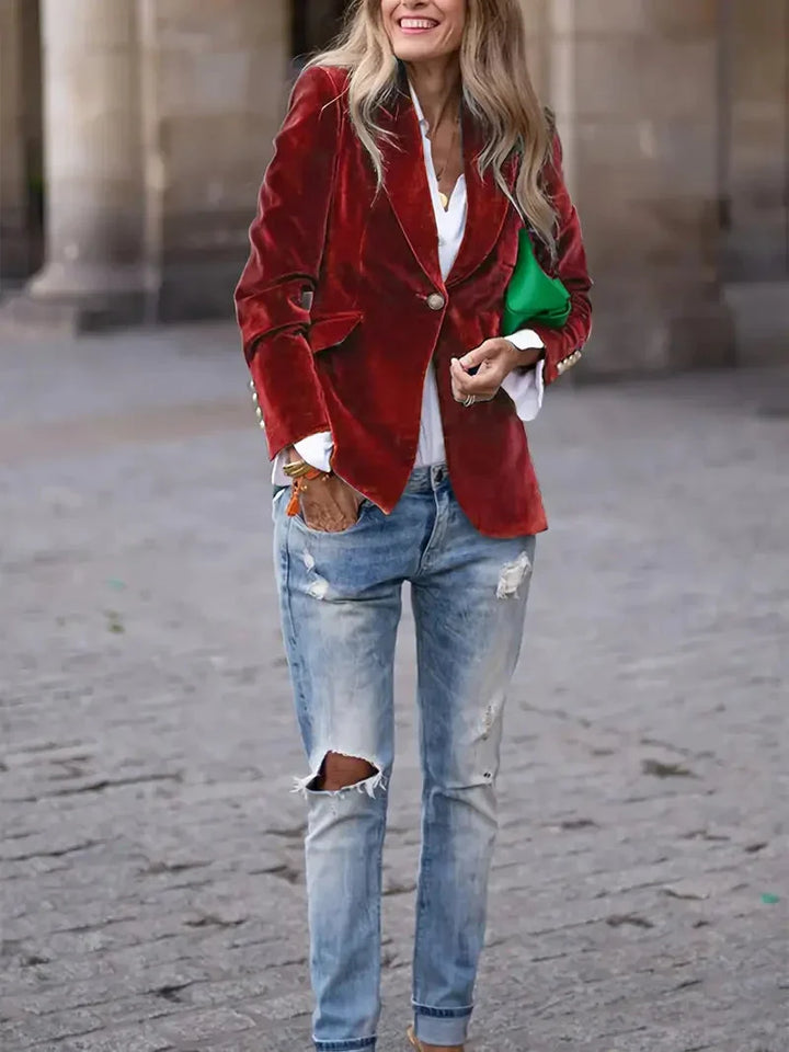 Laurel Crest™ | Elegant Velvet Blazer