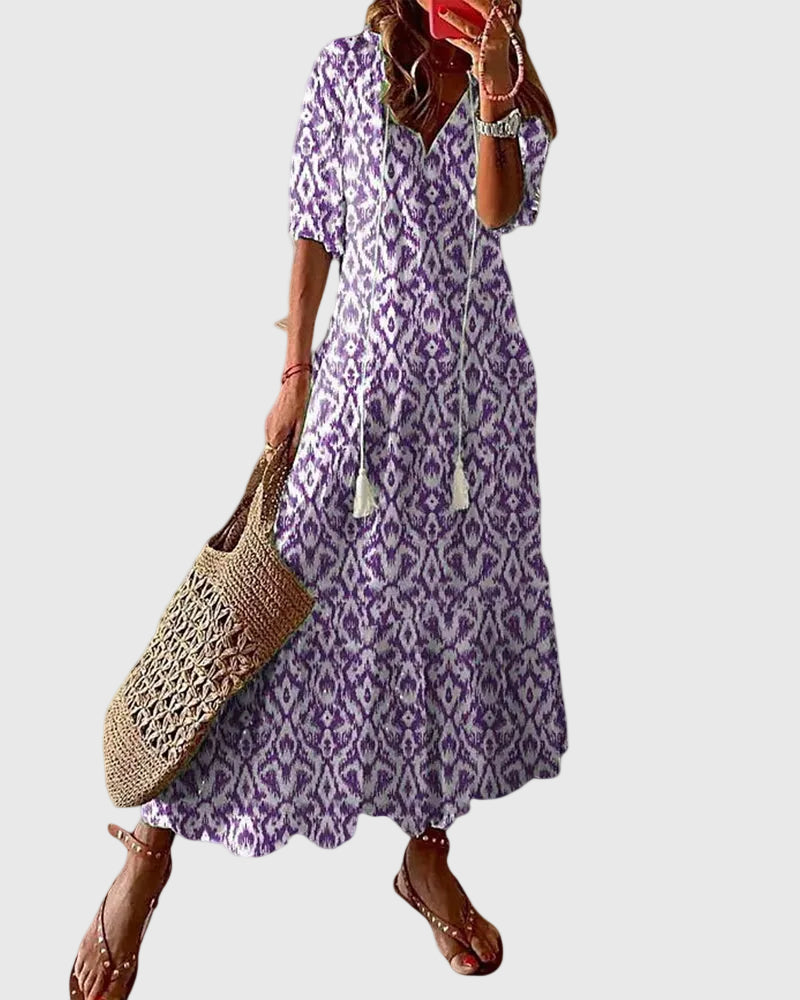 Janet | Boho Vintage Summer Maxi Dress