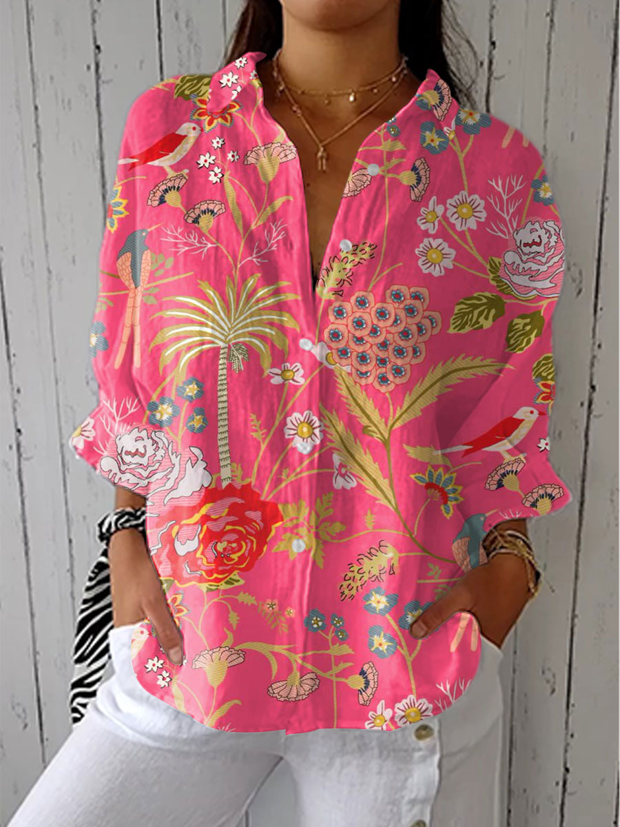 Karina | Tropical Blossom Blouse