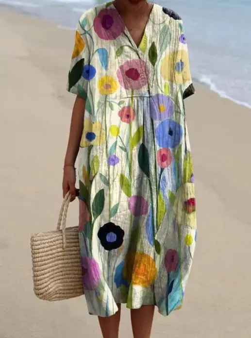Merel | Vintage Floral Maxi Dress