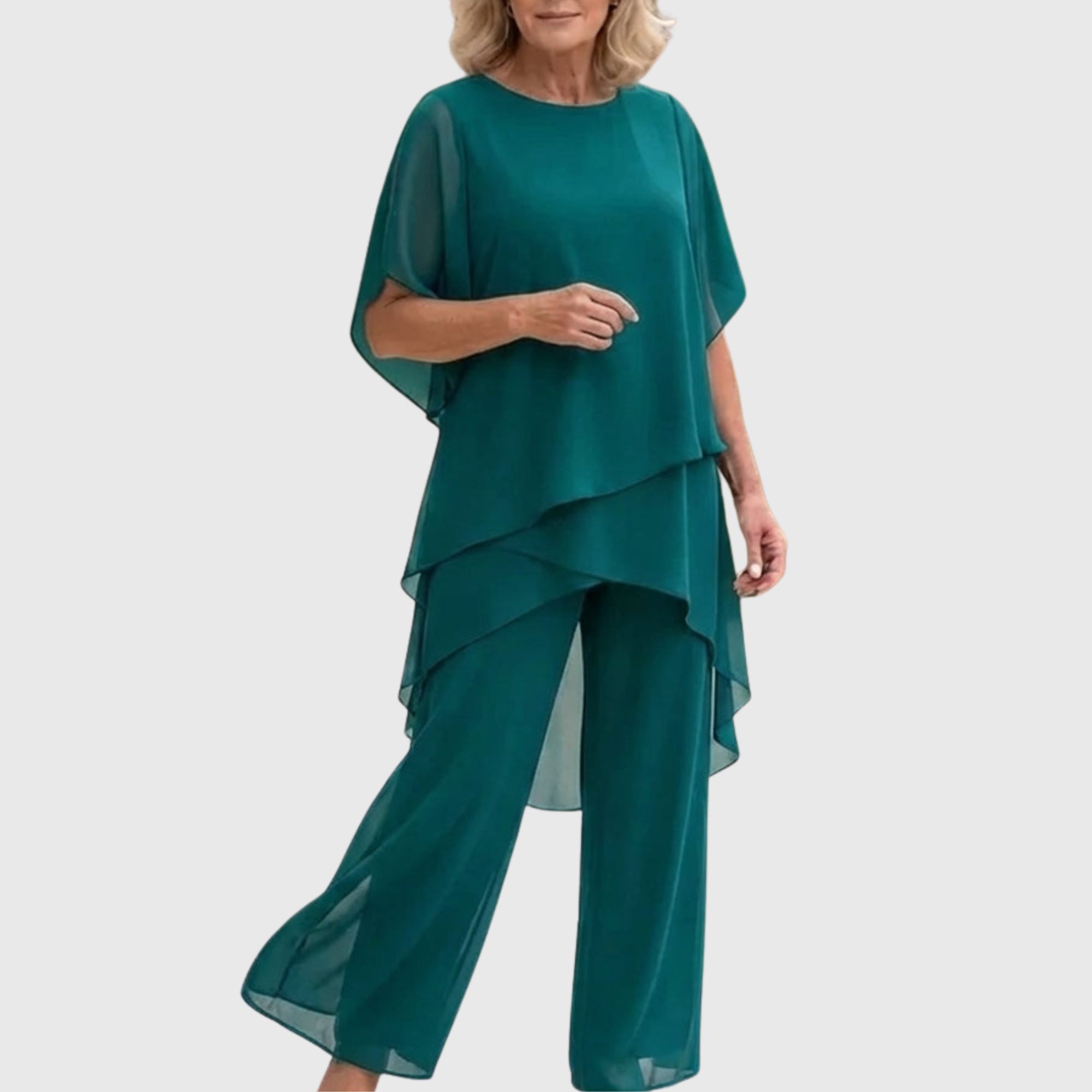 Linda | Draped Palazzo Pants Set
