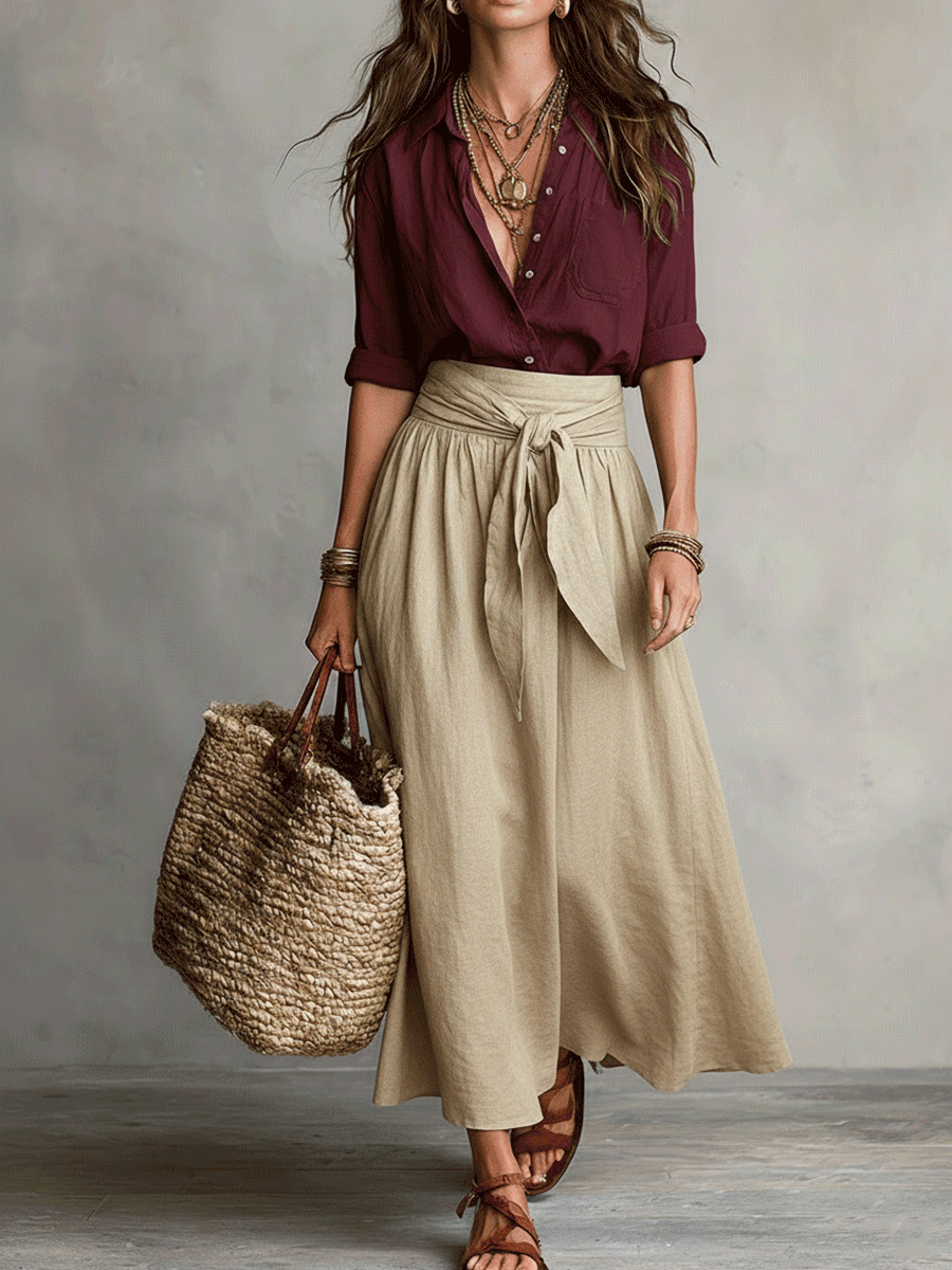 Effortless Elegance Boho Skirt Set