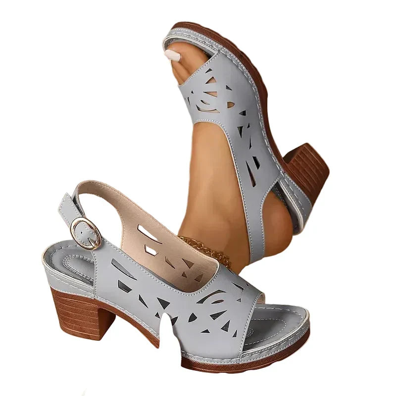 Hannah | Ankle Strap Block Heel Sandals