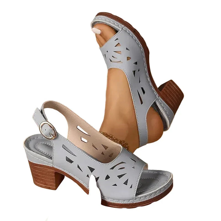 Hannah | Ankle Strap Block Heel Sandals