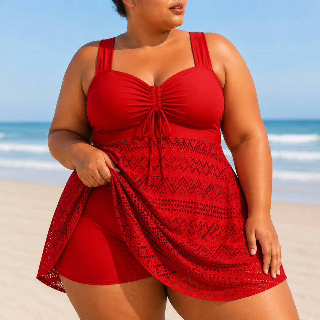 Emille - Plus Size Refined Beach Swim Dress