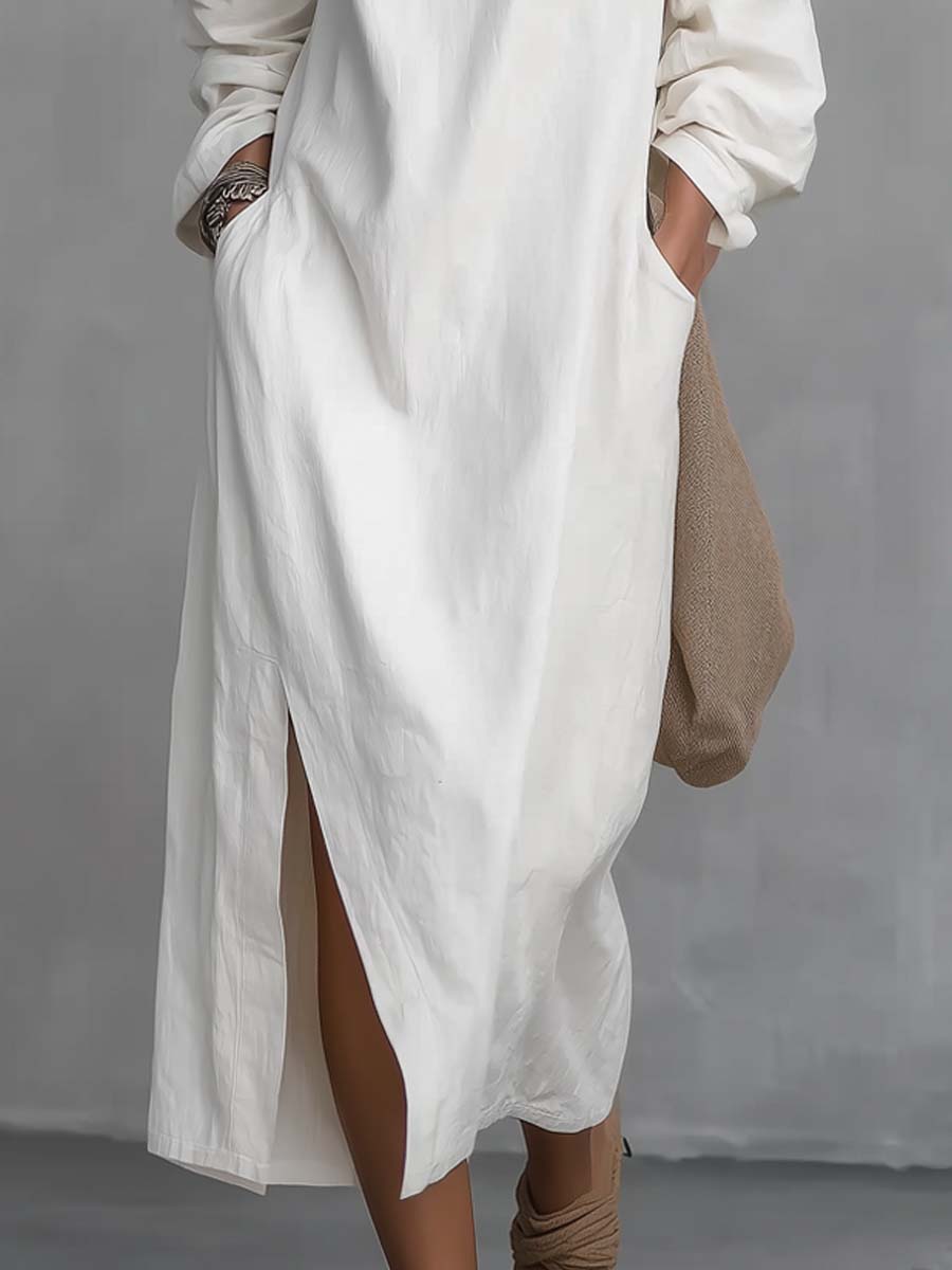 Loose-fitting One Shoulder Midi Dress