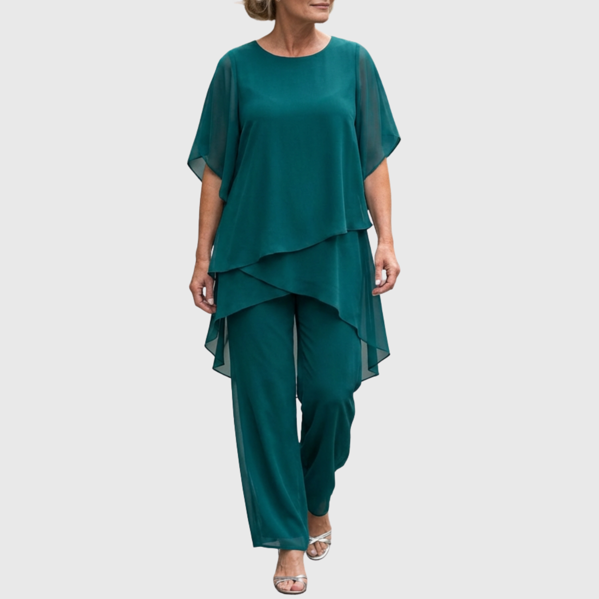 Linda | Draped Palazzo Pants Set