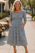 Melinde | Everyday Elegance Midi Dress – Flattering Comfort, Timeless Confidence