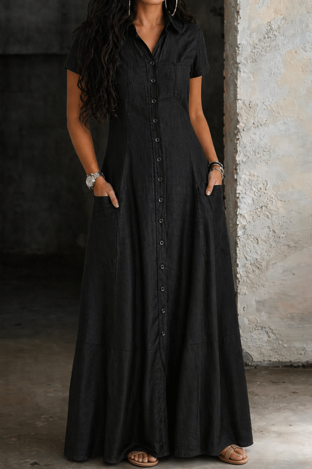 Hera | Long Denim Dress