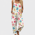Comfortable Printed Overalls