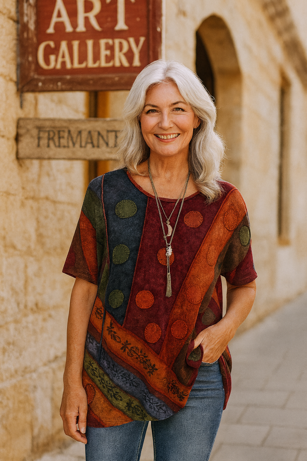 Monique™ | Boho Patchwork Top