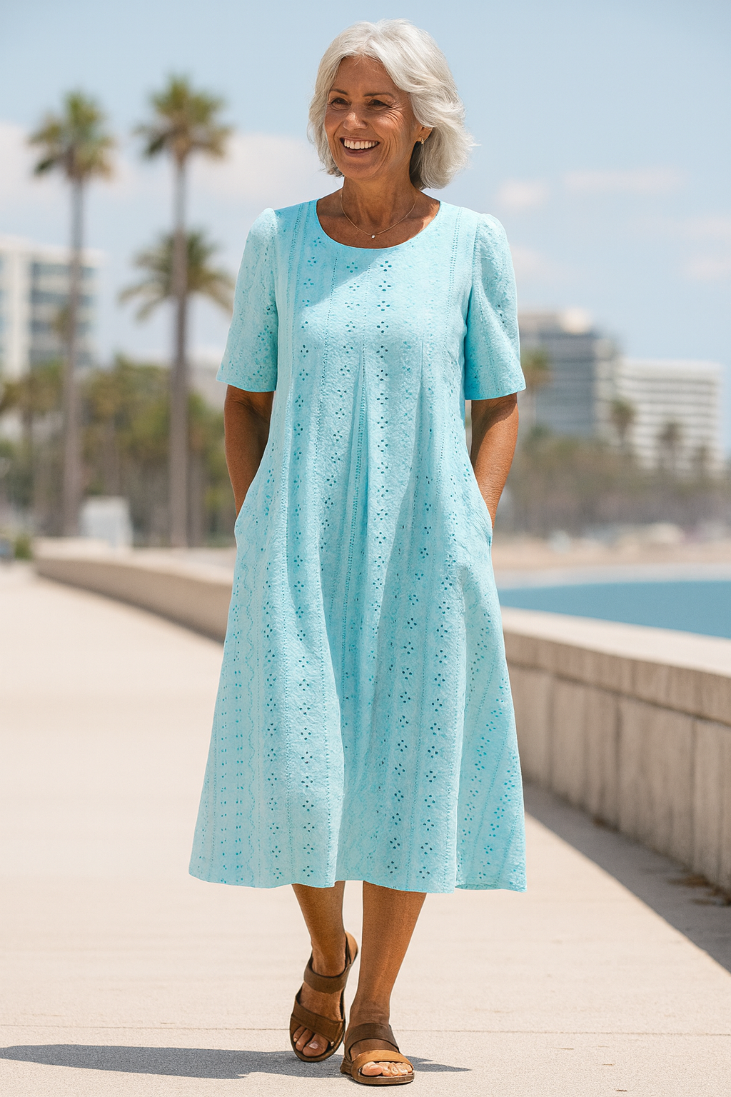 Melinde | Everyday Elegance Midi Dress – Flattering Comfort, Timeless Confidence