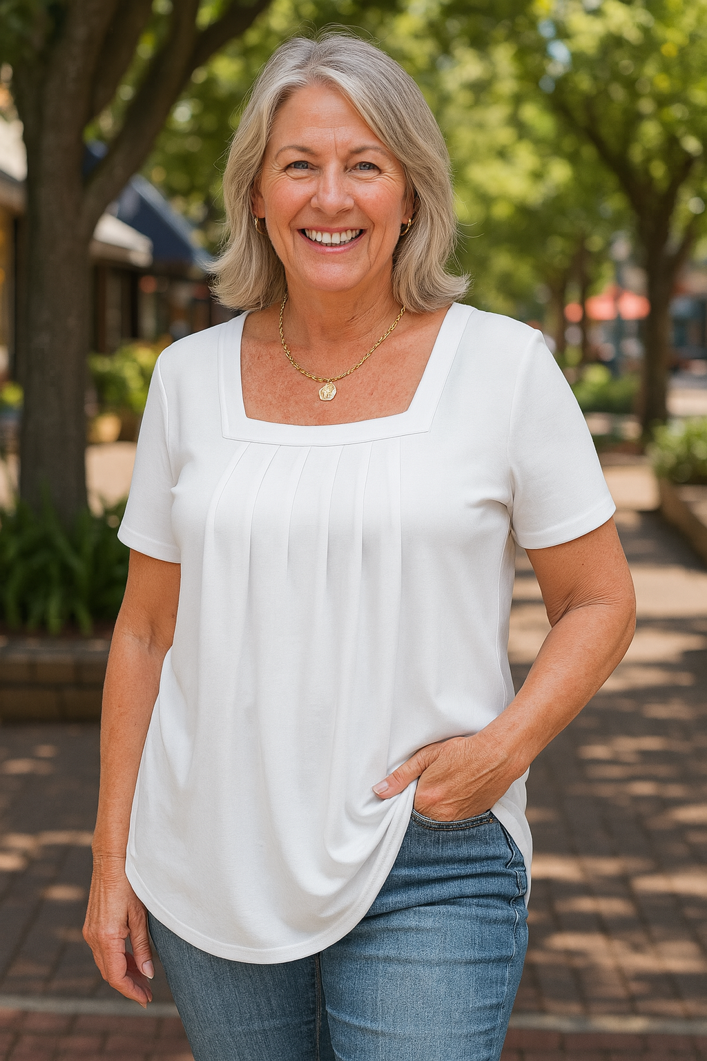Nicole | Pleated Comfort Top - Everyday confidence