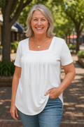 Nicole | Pleated Comfort Top - Everyday confidence