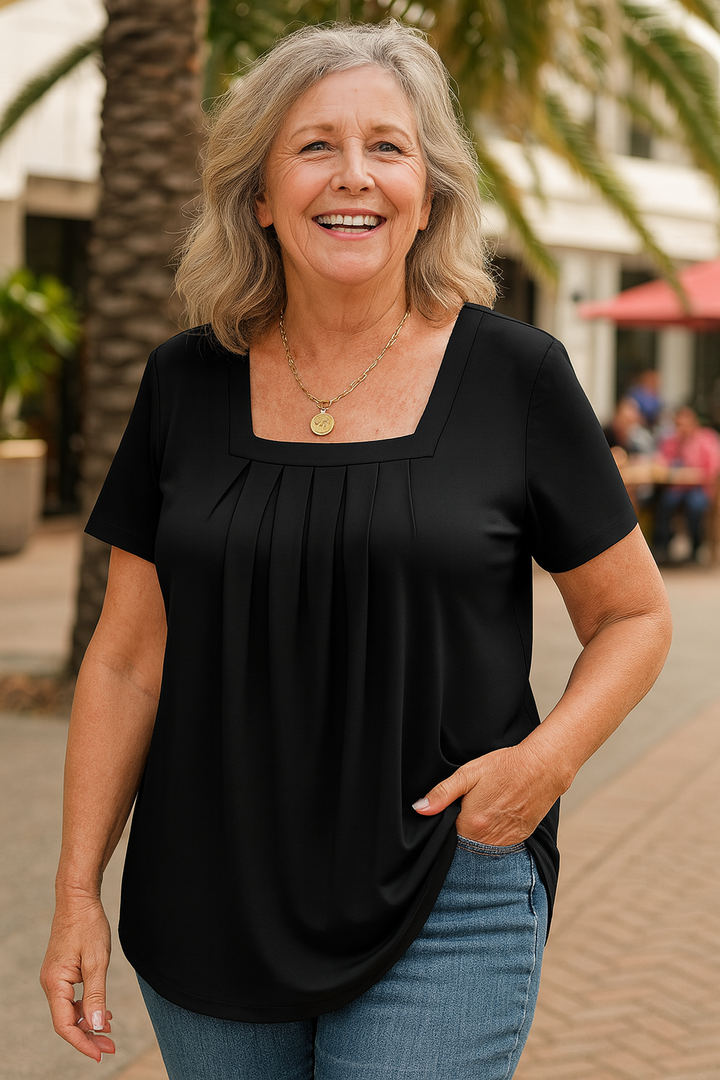 Nicole | Pleated Comfort Top - Everyday confidence