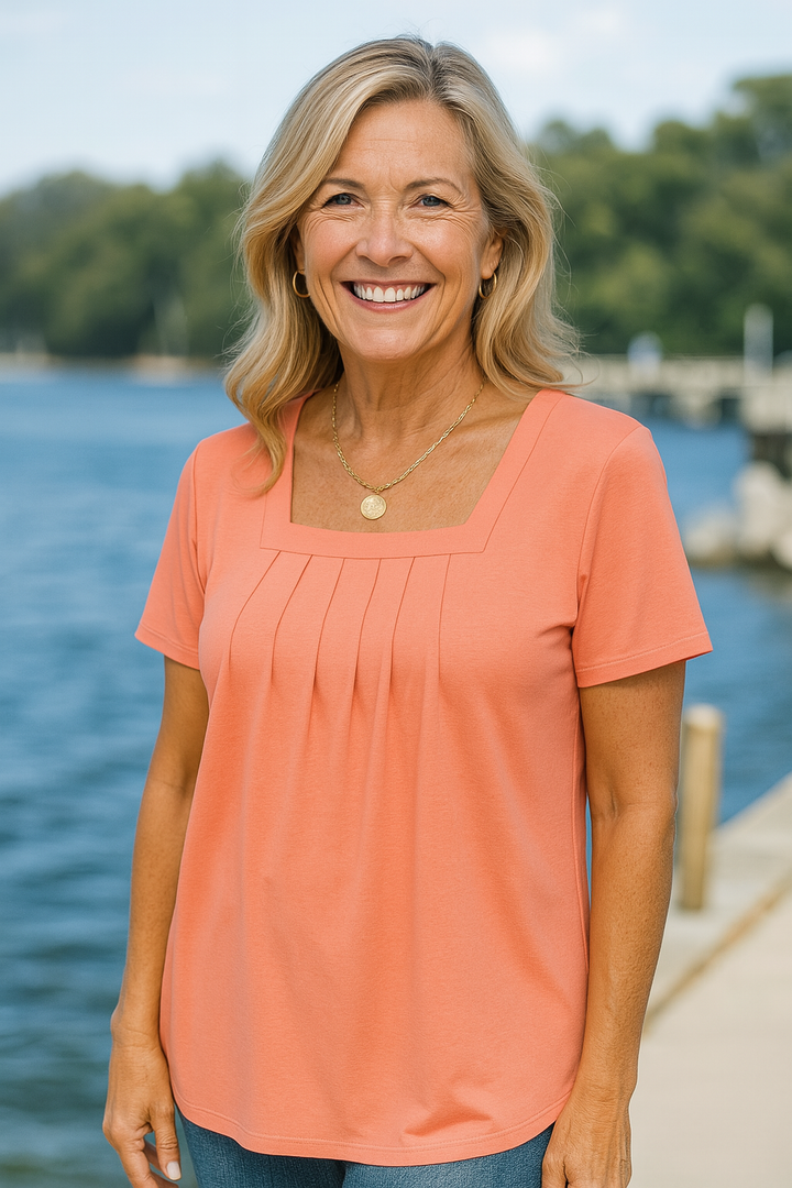 Nicole | Pleated Comfort Top - Everyday confidence