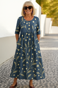 Liza | Relaxed Midi Dress - Effortless Elegance, Everyday Comfort
