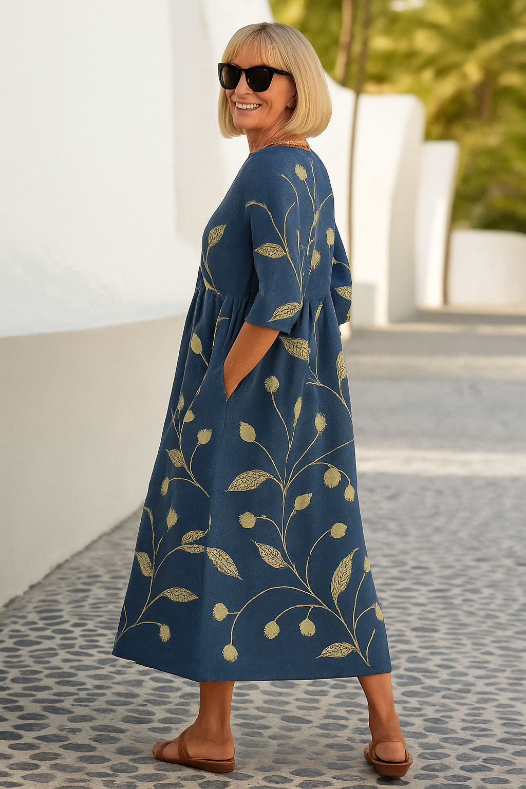 Liza | Relaxed Midi Dress - Effortless Elegance, Everyday Comfort