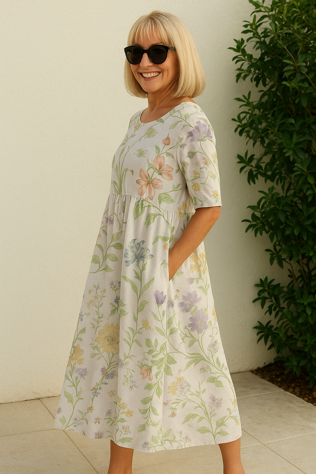 Liza | Relaxed Midi Dress - Effortless Elegance, Everyday Comfort
