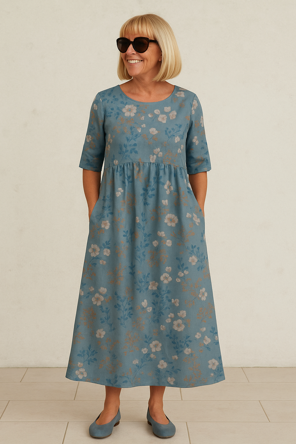 Liza | Relaxed Midi Dress - Effortless Elegance, Everyday Comfort