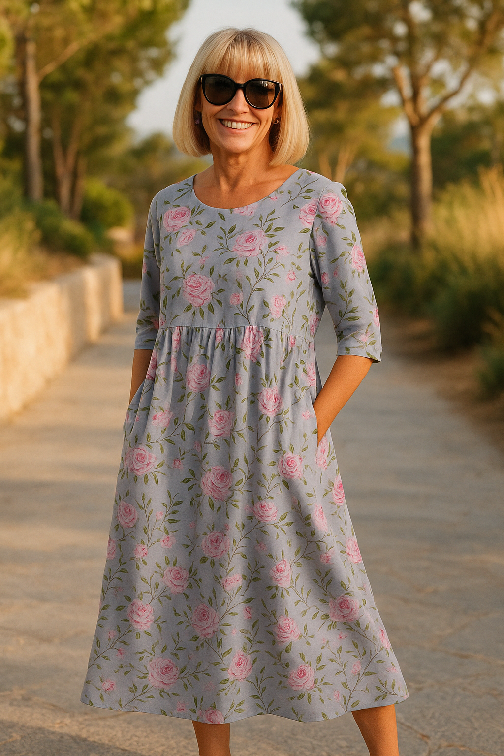 Liza | Relaxed Midi Dress - Effortless Elegance, Everyday Comfort