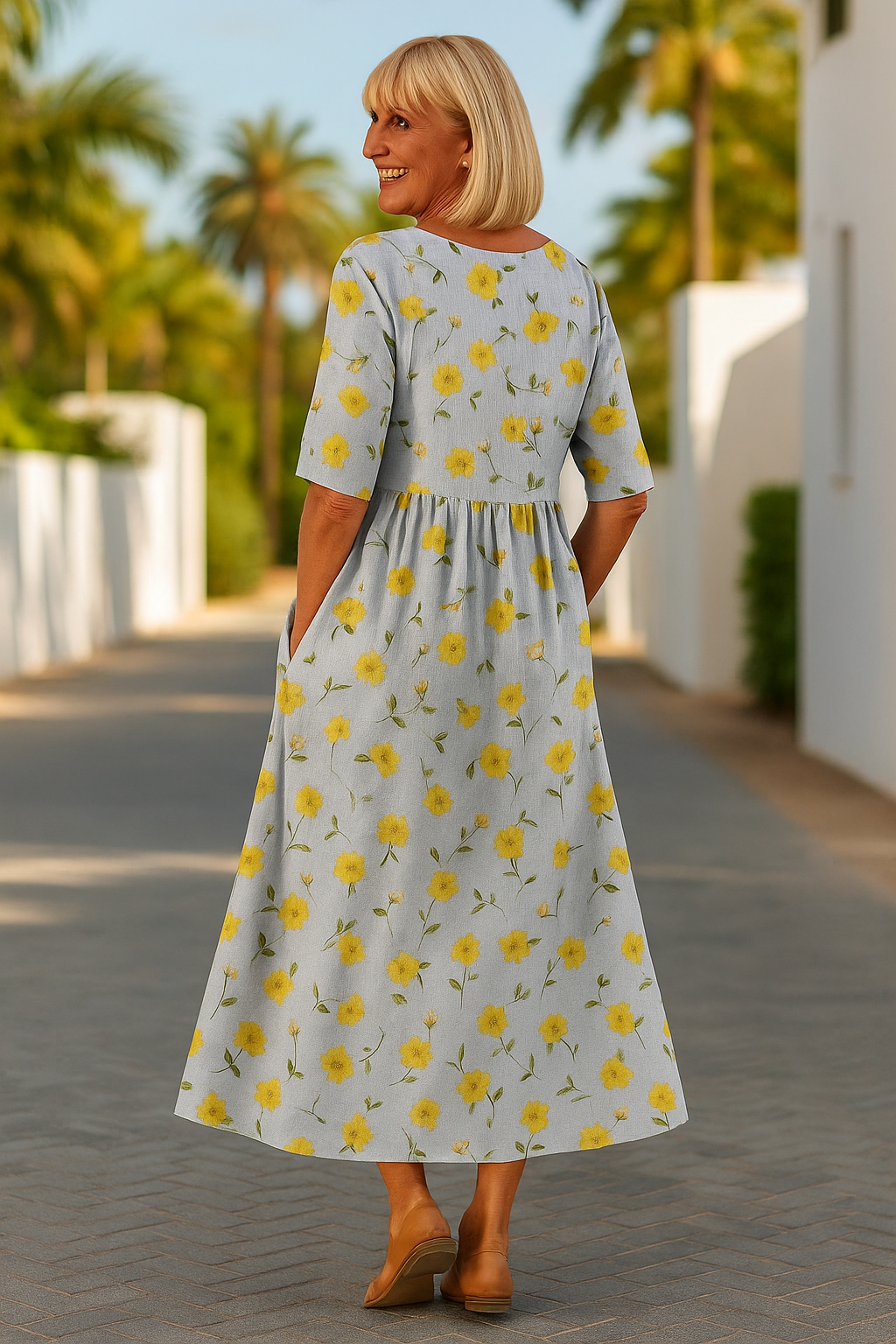 Liza | Relaxed Midi Dress - Effortless Elegance, Everyday Comfort