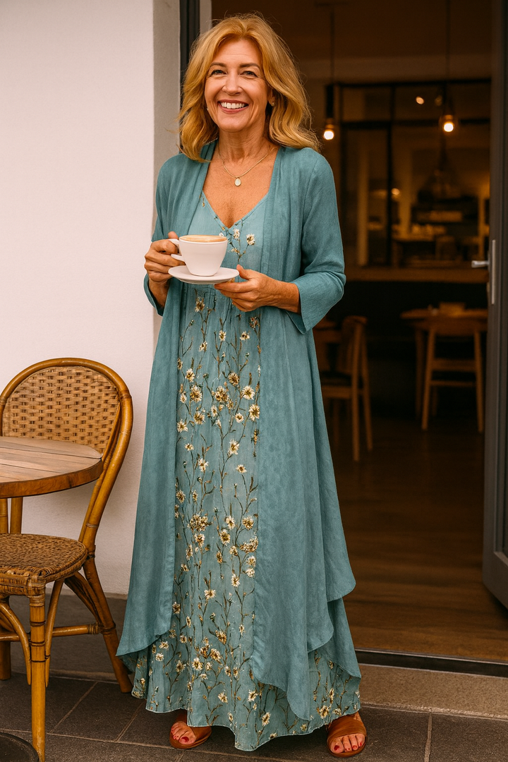 Giselle | Elegant Two-Piece Maxi Set – Effortless Style, All-Day Comfort