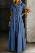 Eliza | Long Denim Dress