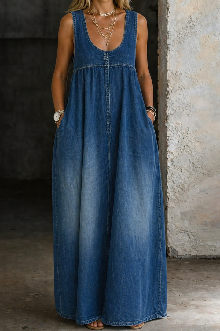 Veronica | Loose Denim Vest Dress