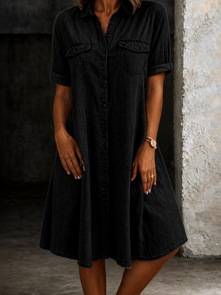 Patricia | Casual Denim Style Midi Dress