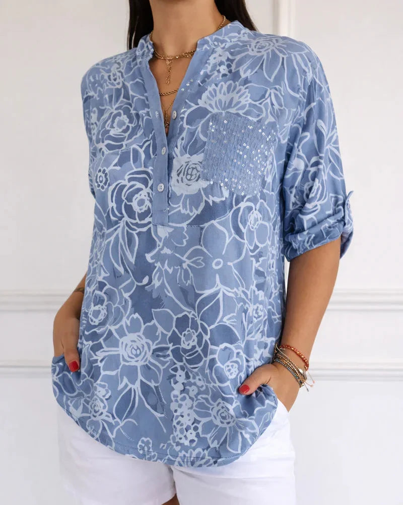 Sandra™ - Elegant Blouse with Pocket