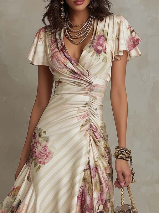 Lizbeth | Vintage Floral Midi Dress