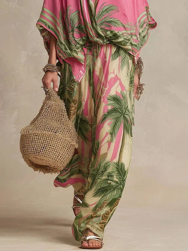 Marisol | Silk-Cotton Kimono Two-Piece Set